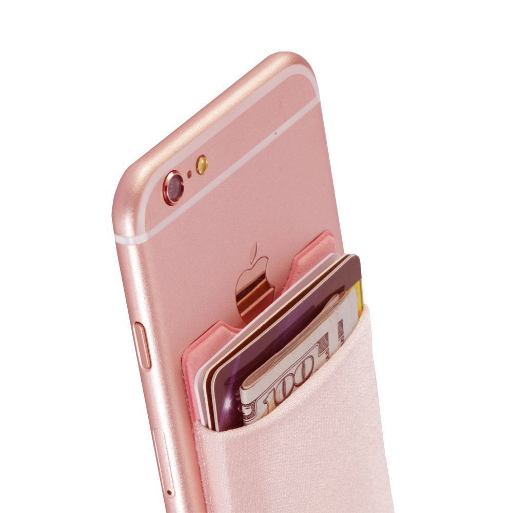 Universal Adhesive Phone Wallet– Stick-On Card Holder Pouch Case for Smartphone