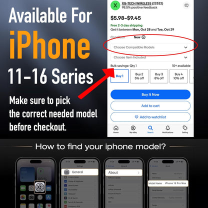 For Iphone 17 16 15 14 13 12 11 Pro Max Tempered Glass Screen + Camera Protector