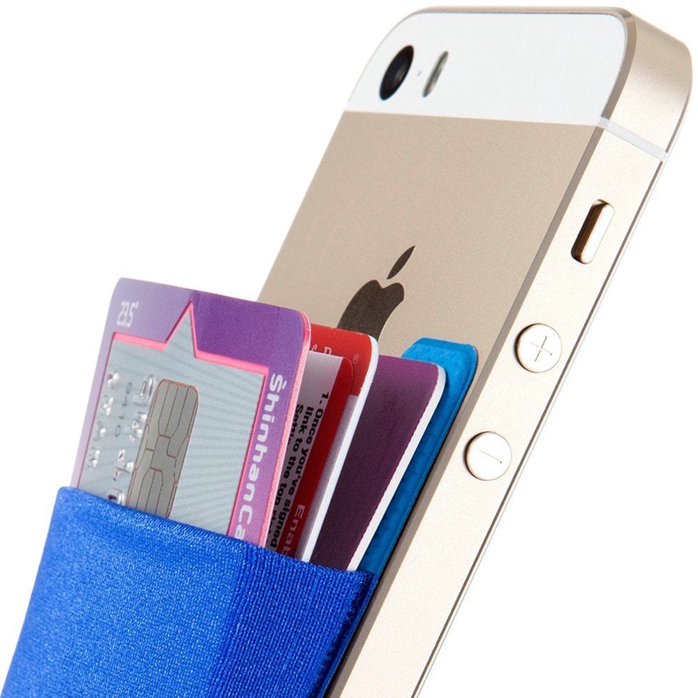 Universal Adhesive Phone Wallet– Stick-On Card Holder Pouch Case for Smartphone