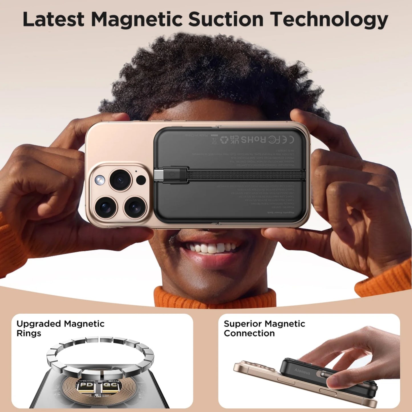 Magnetic Power Bank 10K Wireless Portable Charger (20W)