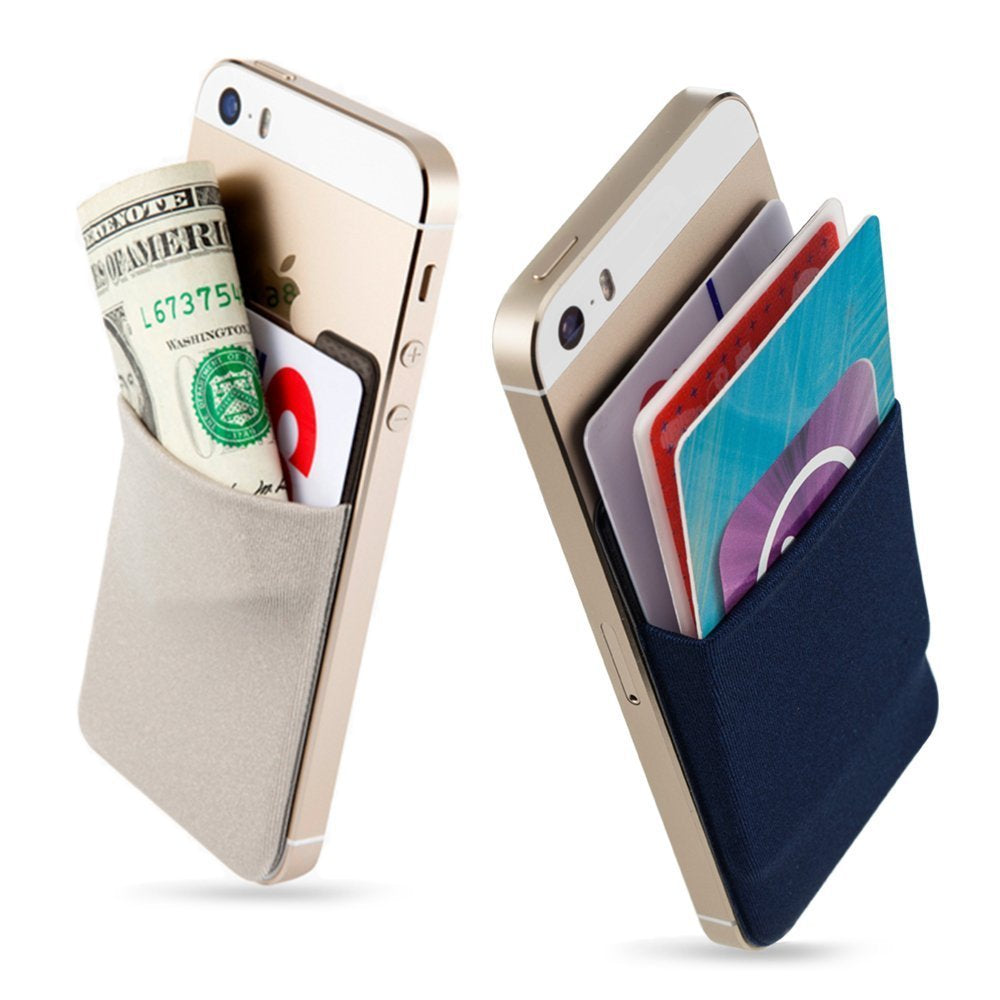 Universal Adhesive Phone Wallet– Stick-On Card Holder Pouch Case for Smartphone