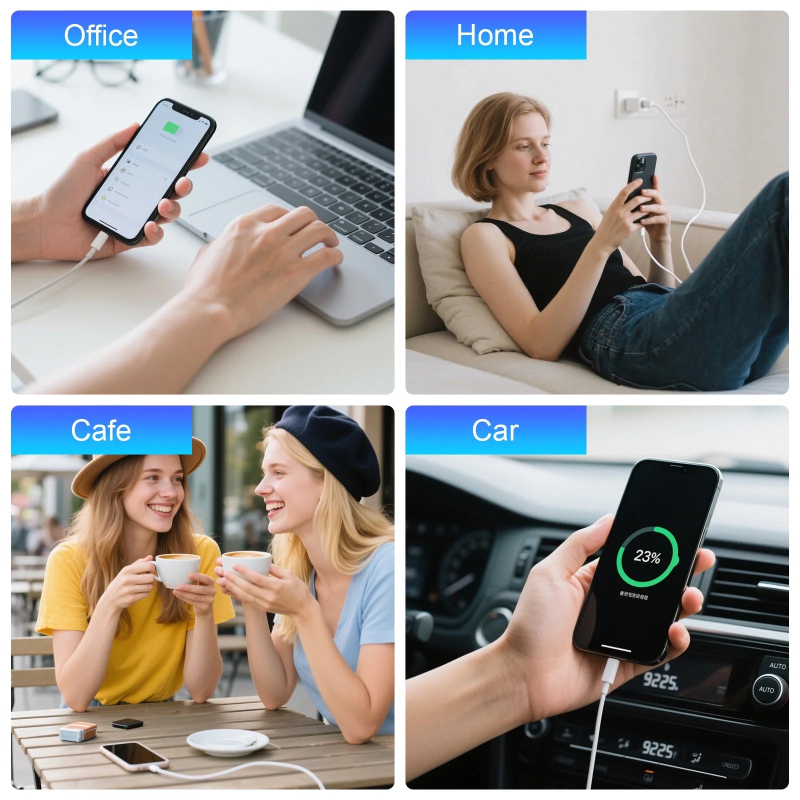 Iphone Charger USB C Fast Charger, 3 Pack 20W Type C Wall Charger Block with 6FT USB C & L Cable, Compatible with Iphone 16/15 Pro Max/14/13/12/11, Samsung Galaxy, Ipad, Airpods, Pixel