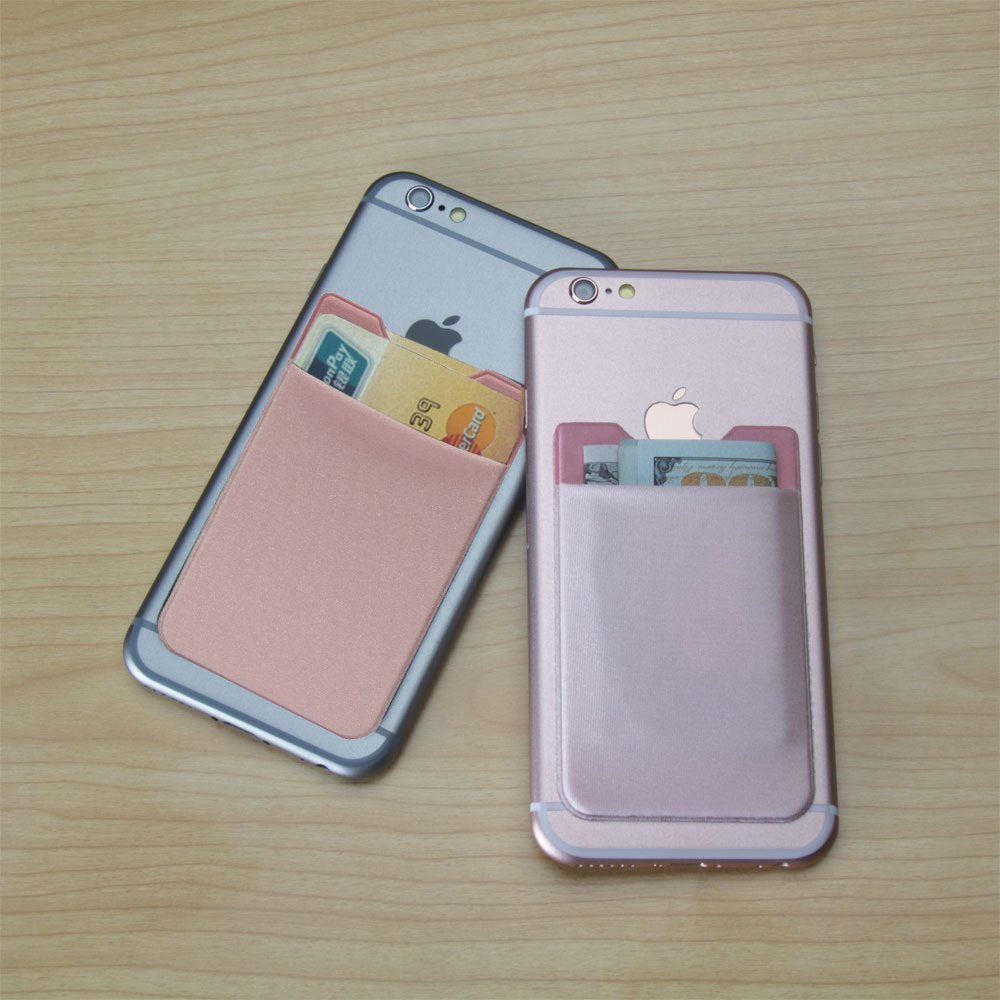 Universal Adhesive Phone Wallet– Stick-On Card Holder Pouch Case for Smartphone