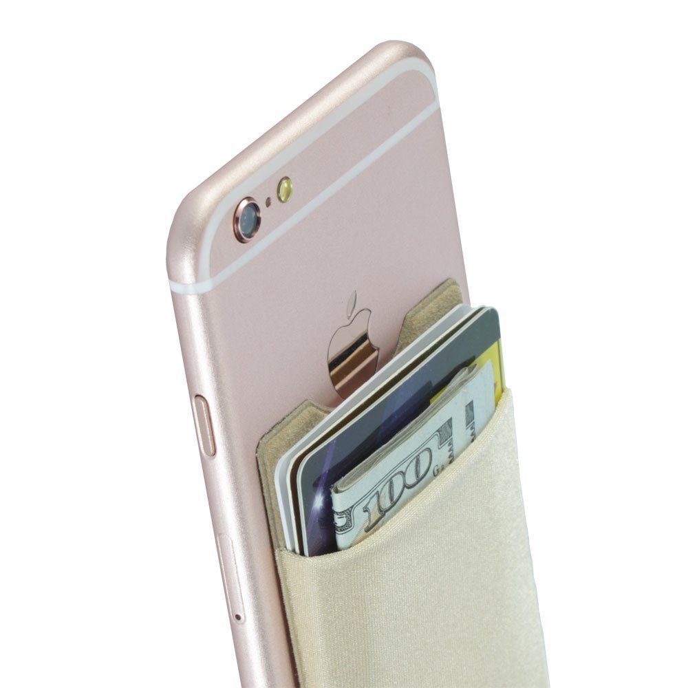 Universal Adhesive Phone Wallet– Stick-On Card Holder Pouch Case for Smartphone