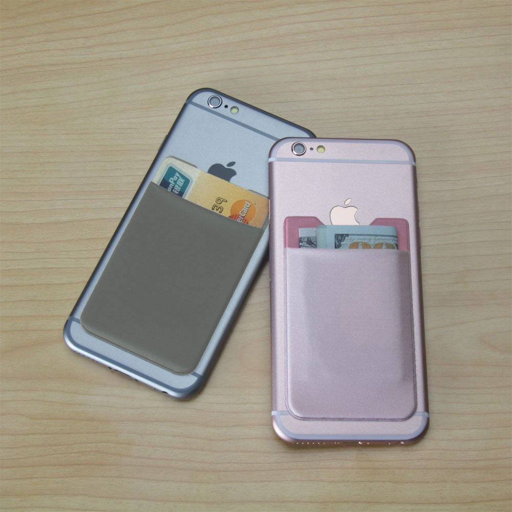 Universal Adhesive Phone Wallet– Stick-On Card Holder Pouch Case for Smartphone