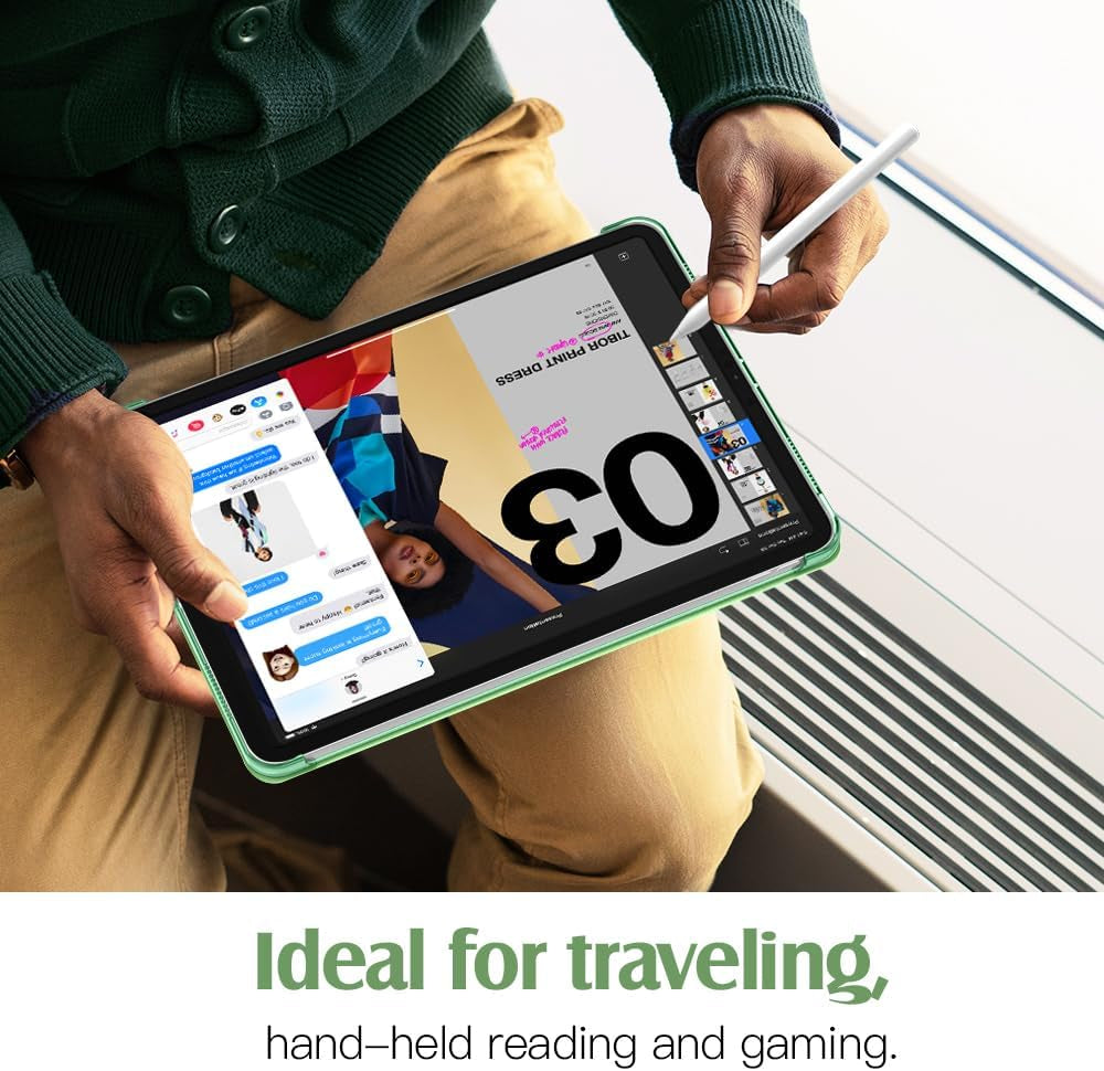 for Ipad Air 11 Inch Case (M3/M2-2025/2024), Ipad Air 5Th Generation 2022/4Th Gen 2020 10.9 Inch, Slim Hard Translucent Back Cover, Support Auto Wake/Sleep - Green