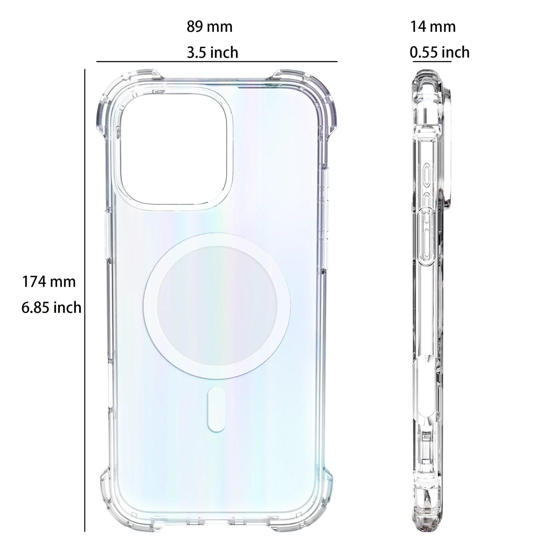 Iridescent Phone Case with Magsafe Magnet for Apple Iphone 16 Pro Max