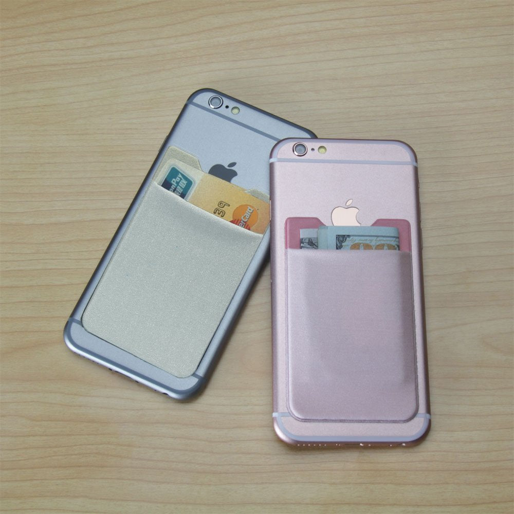 Universal Adhesive Phone Wallet– Stick-On Card Holder Pouch Case for Smartphone