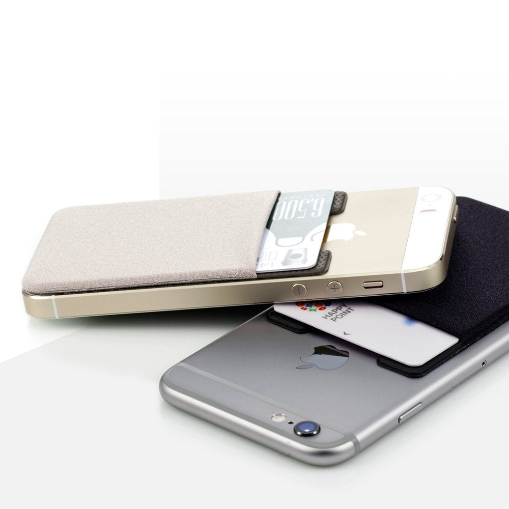 Universal Adhesive Phone Wallet– Stick-On Card Holder Pouch Case for Smartphone