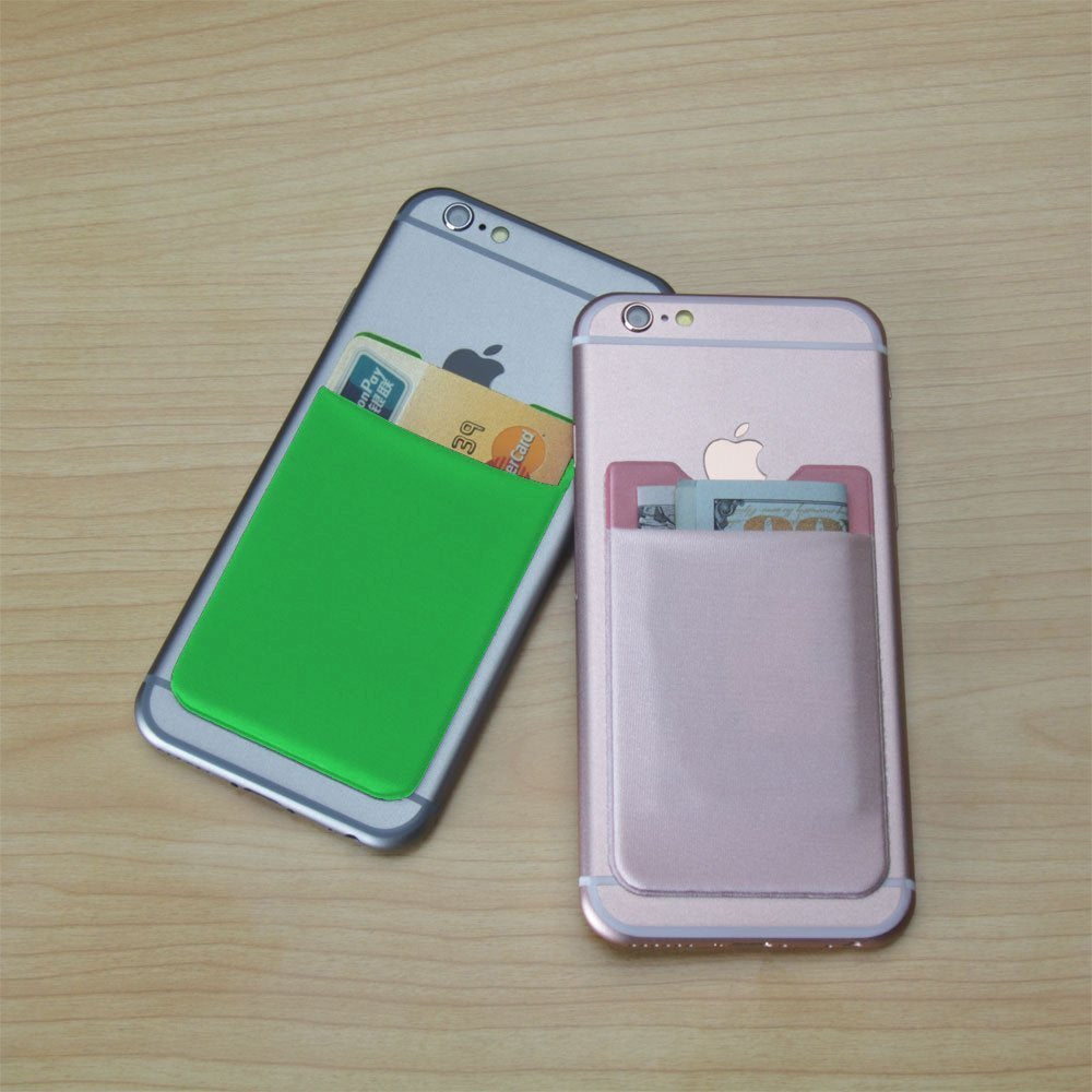 Universal Adhesive Phone Wallet– Stick-On Card Holder Pouch Case for Smartphone
