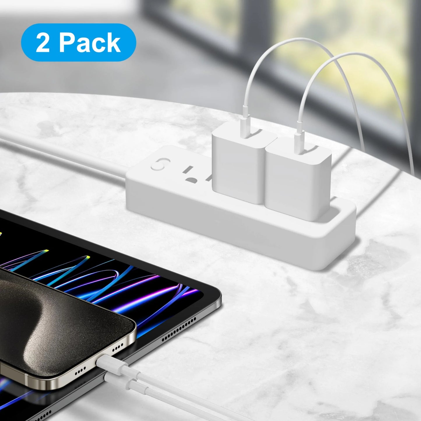 USB C Charger with 6FT Cable Compatible for Iphone 17/17 Air/17 Pro/17 Pro Max/16/16 Pro/16E/16Plus/16Pro/16 Pro Max/ 15/Iphone 15 Pro/Iphone 15 Pro Max/Ipad Pro/Mini/Air4/Airpods, 2 Pack