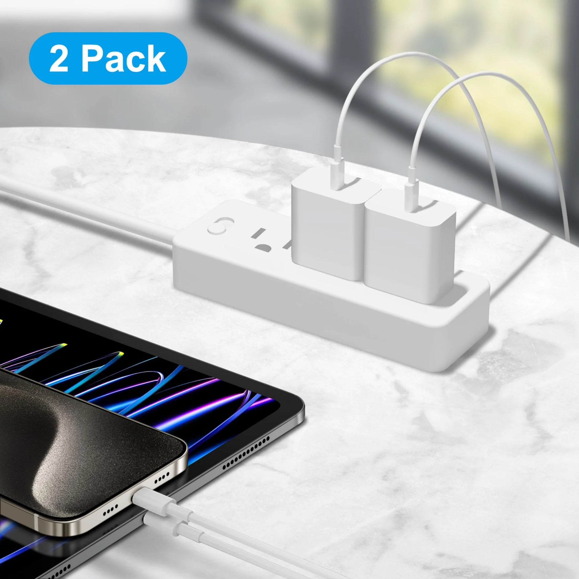 USB C Charger with 6FT Cable Compatible for Iphone 17/17 Air/17 Pro/17 Pro Max/16/16 Pro/16E/16Plus/16Pro/16 Pro Max/ 15/Iphone 15 Pro/Iphone 15 Pro Max/Ipad Pro/Mini/Air4/Airpods, 2 Pack