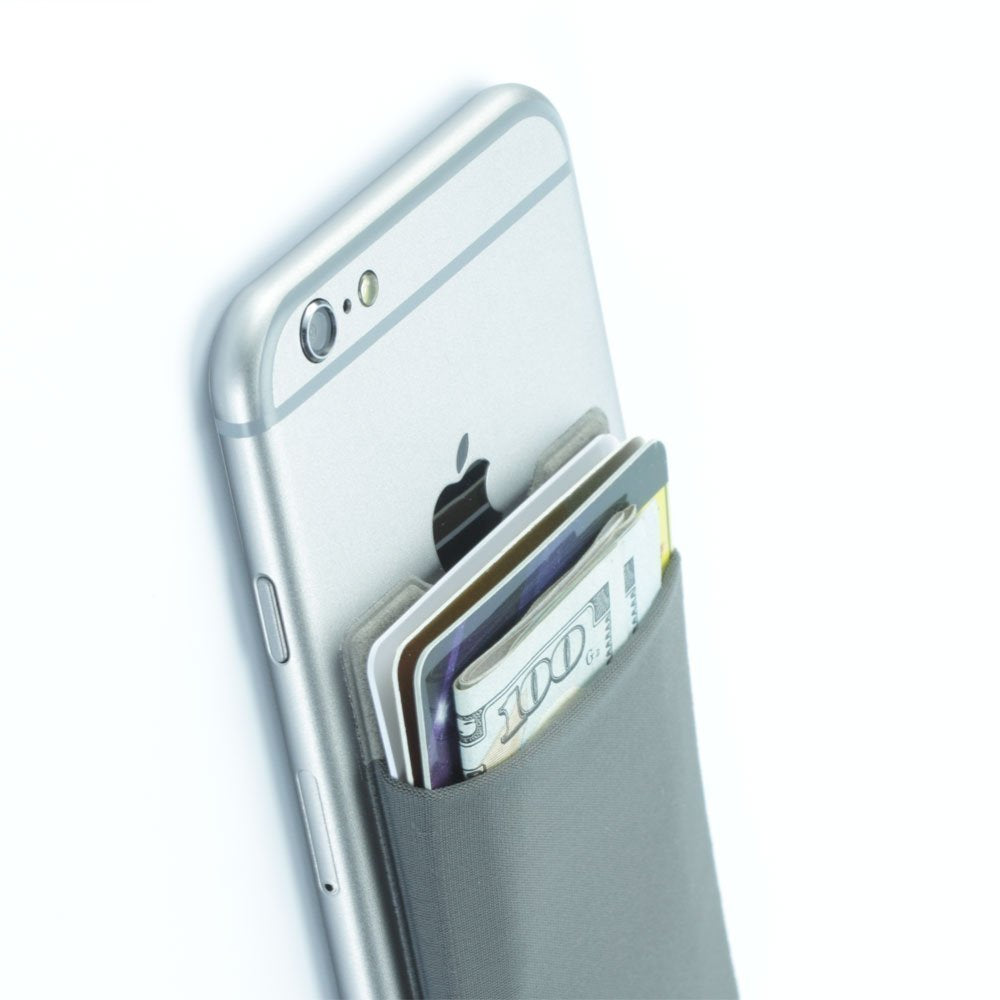 Universal Adhesive Phone Wallet– Stick-On Card Holder Pouch Case for Smartphone