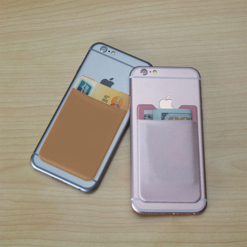 Universal Adhesive Phone Wallet– Stick-On Card Holder Pouch Case for Smartphone