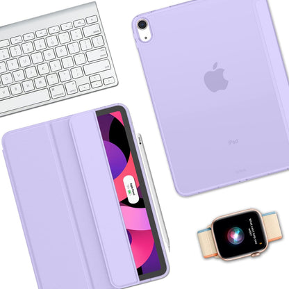 Ipad Air 11 Inch Case M3 2025/M2 2024 - Ipad Air 5Th/4Th Generation Case 2022/2020 10.9 Inch, Slim Hard PC Translucent Back Shell Cover, Support Touch Id(Lilac Purple)
