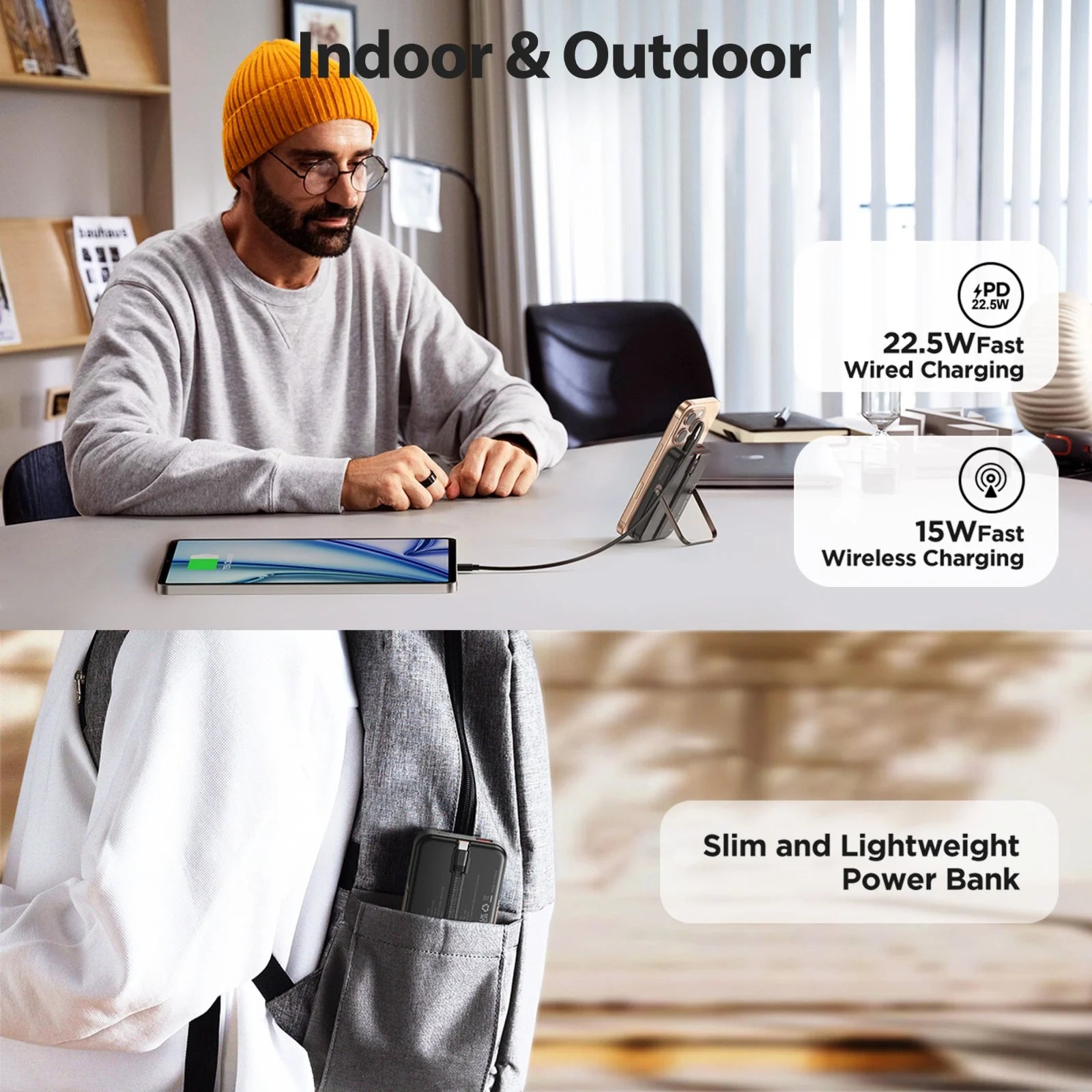 Magnetic Power Bank 10K Wireless Portable Charger (20W)